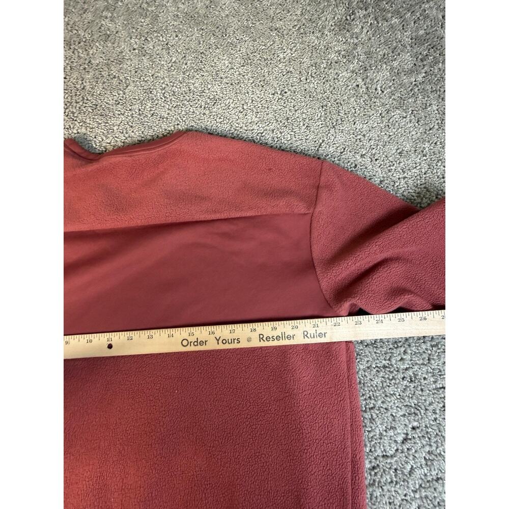 Nike Sweatshirt Womens M Red Fleece Pullover Colorblock Glitter CJ0007-661 - Picture 10 of 12